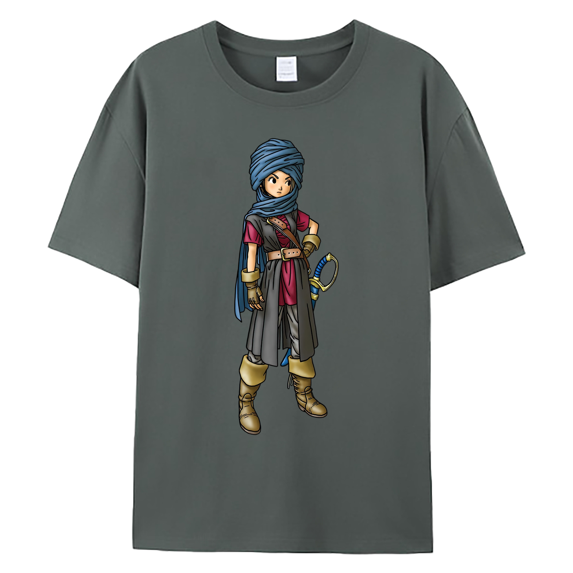 （画像用） ドラゴンクエスト Doragon Kuesuto Dragon Quest 綿100％ メンズ半袖Tシャツ｜肌触りやわらか＆通気性
